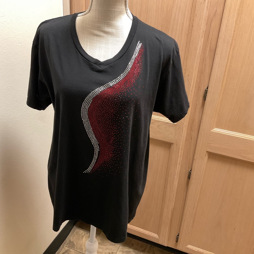 Glitter V Neck TShirt